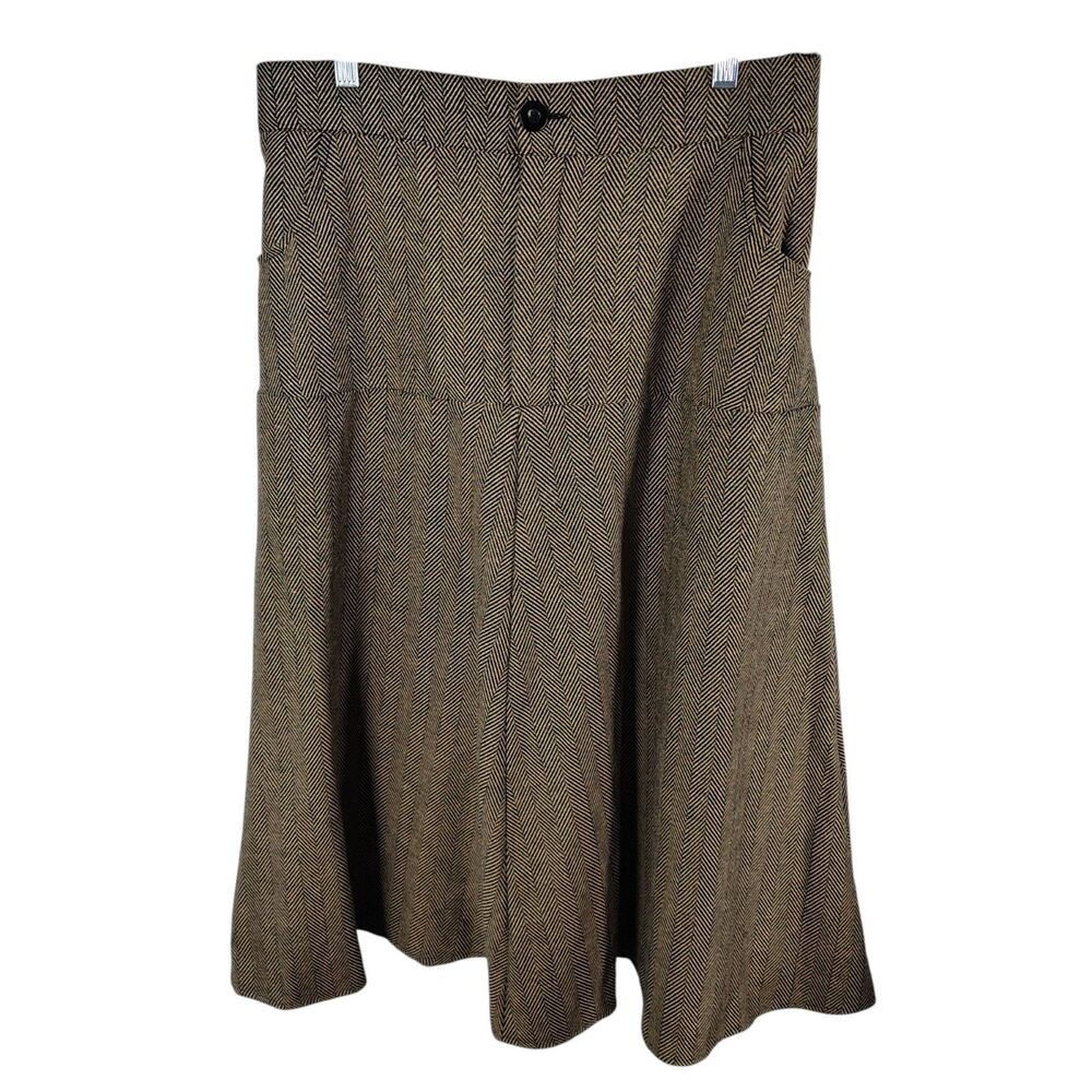 Idealsanxun Womens Size L Tan A-Line Long Skirt